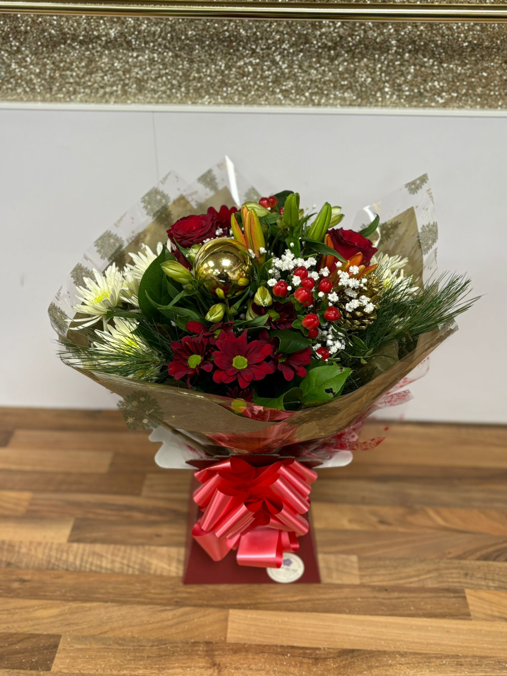 Festive Cheer Hand-Tied Bouquet