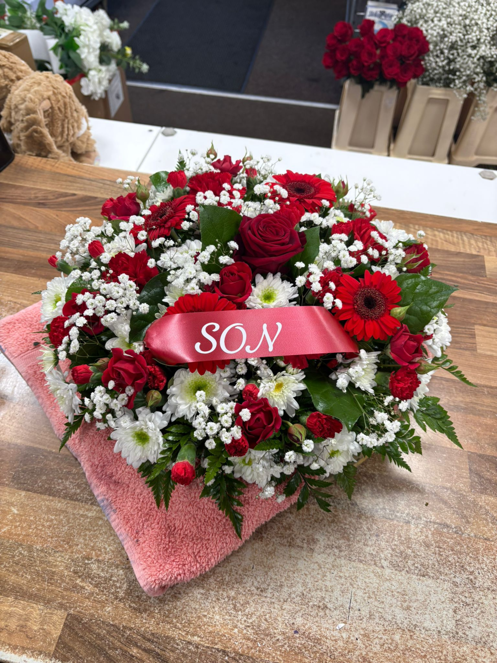 Ruby & Pearl Tribute Posy
