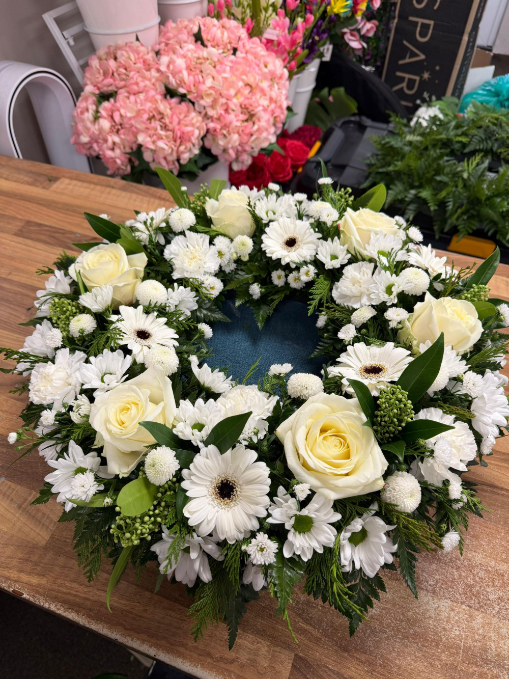 Ivory Remembrance Wreath